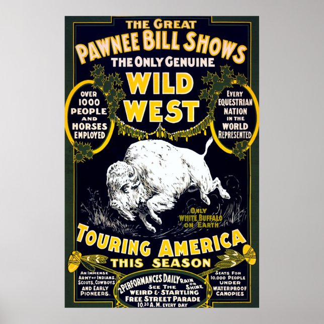 Pawnee Bill Vilda western White Buffalo Poster (Framsidan)