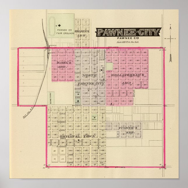 Pawnee City, Nebraska Poster (Framsidan)