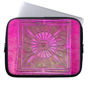 PAWNEE MORNING STAR, Rosa,Svart,Fuchsia Laptop Fodral