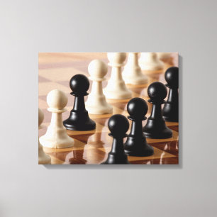 Pawns in Chess Board Canvastryck