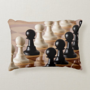 Pawns in Chess Board Prydnadskudde