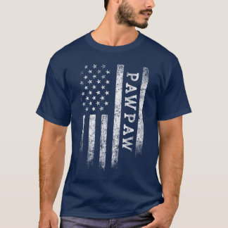 Pawpaw American Flag Pawpaw Gifts Patriotic Father T Shirt