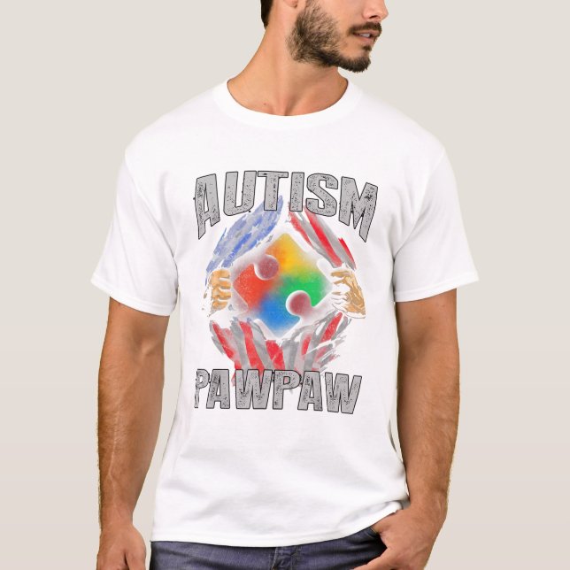 Pawpaw American Flag T Shirt (Framsida)