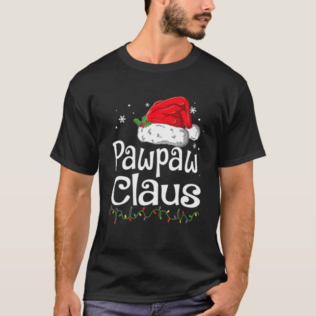Pawpaw Claus jul-familjen Pajama som matchar Julaf T Shirt (Framsida)