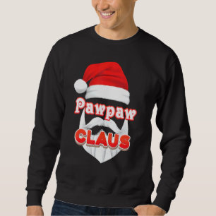 Pawpaw Claus jul Santa Ansikte Merry Ugly Sweat Lång Ärmad Tröja
