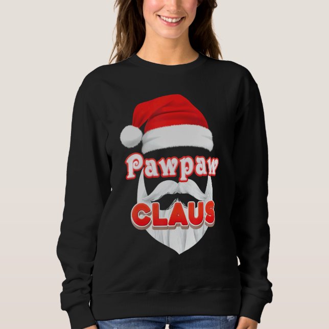 Pawpaw Claus jul Santa Ansikte Merry Ugly Sweat T Shirt (Framsida)