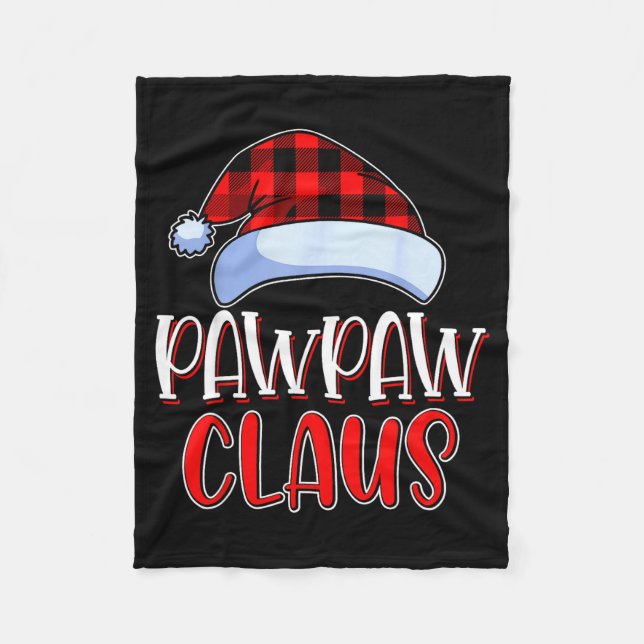 Pawpaw Claus Santa Family Matching Christmas Pajam Fleecefilt (Framsidan)