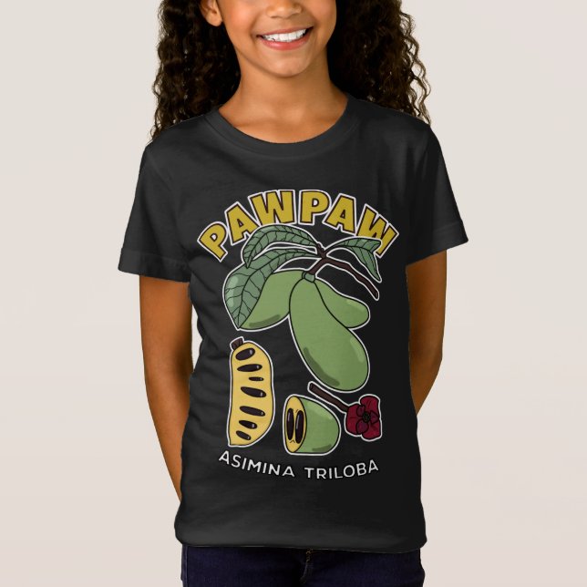 Pawpaw Fruit Träd Asimina Triloba T Shirt (Framsida)