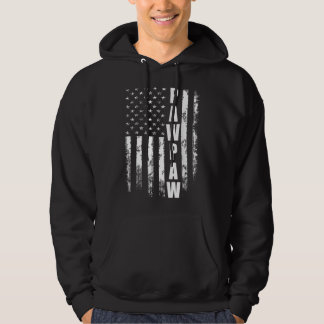 Pawpaw Gift America Flagga Gift För manar Fars dag Hoodie
