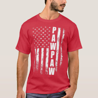 Pawpaw Gift America Flagga Gift För manar Fars dag T Shirt