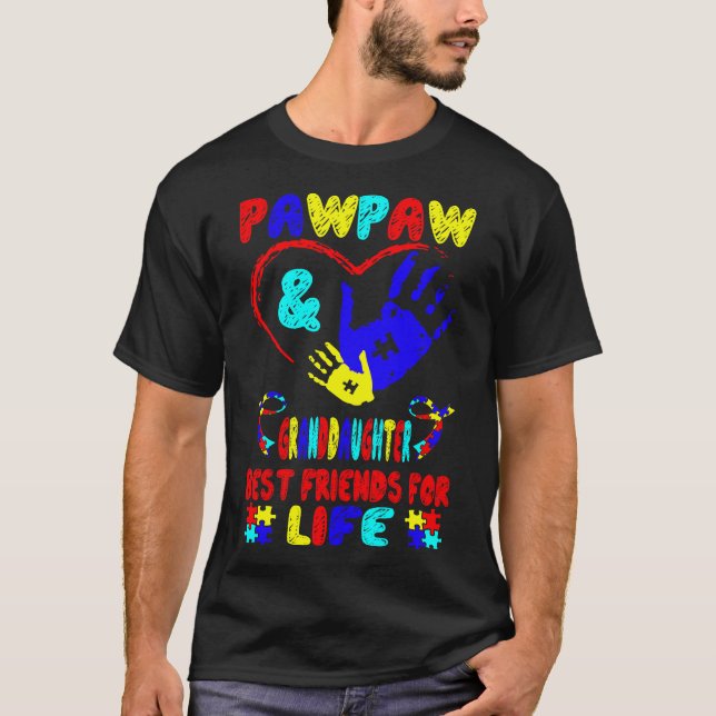 Pawpaw Granddotter Best Friends for Life T Shirt (Framsida)