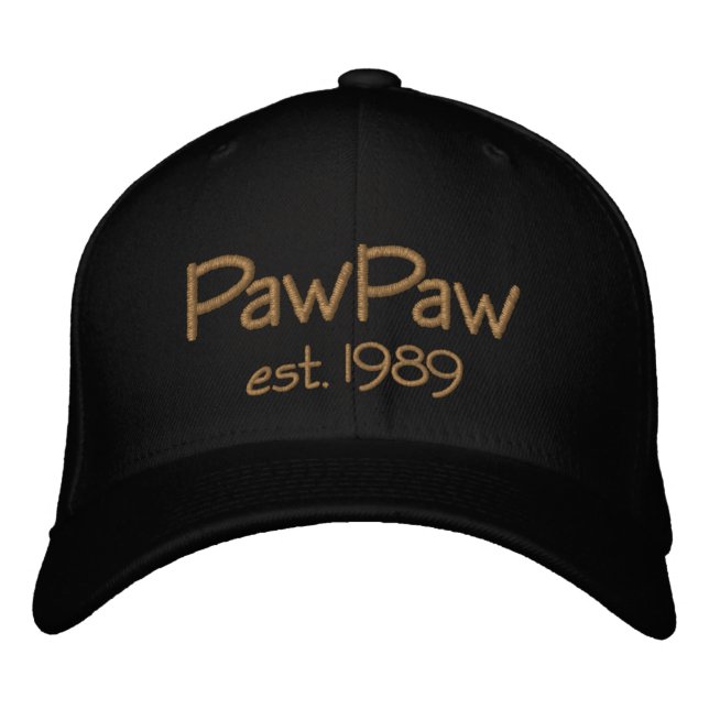 PawPaw Hat - Khaki Broderad Keps (Framsida)