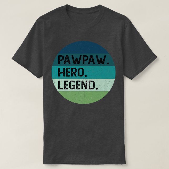 Pawpaw-hjältelegend T Shirt (Design framsida)