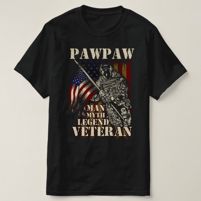 Pawpaw man myth legend veteran t shirt (Design framsida)