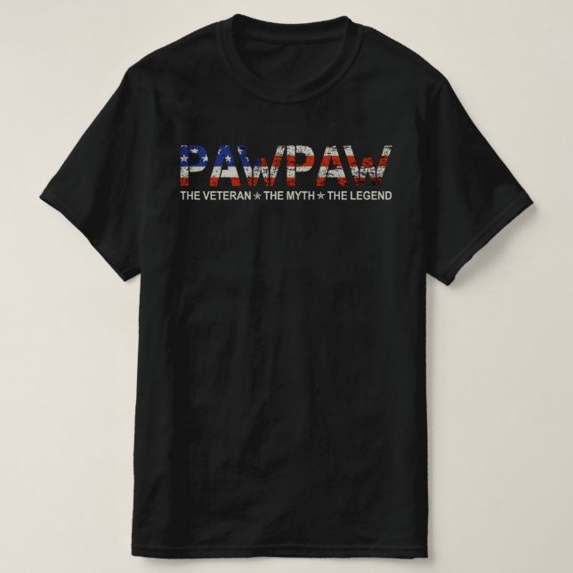 Pawpaw man myth legend veteran t shirt (Design framsida)