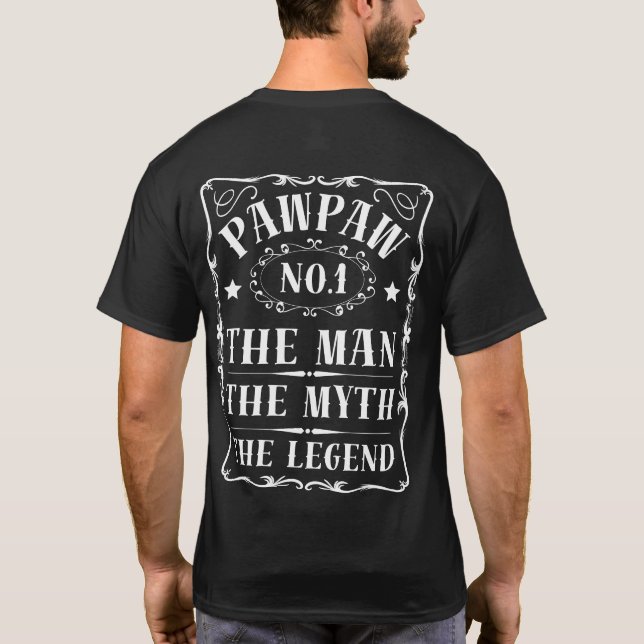 Pawpaw, mannen, myten, legenden t shirt (Baksida)