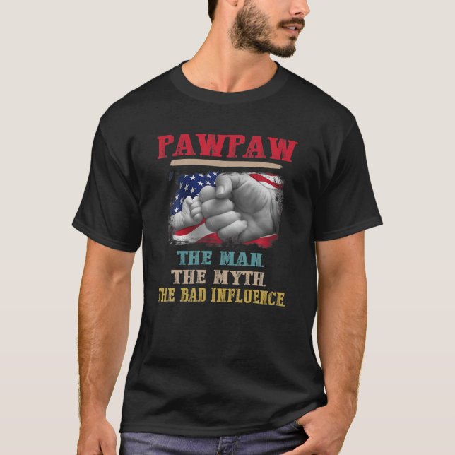Pawpaw människan, myth the bad Influence Flagga Tj T Shirt (Framsida)