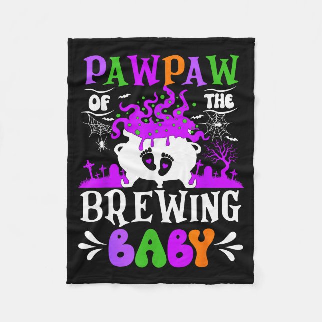 Pawpaw Of The Brewing Baby Grandpa To Be Halloween Fleecefilt (Framsidan)
