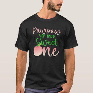 Pawpaw på födelsedag en persika 1st sommarfrukt t shirt