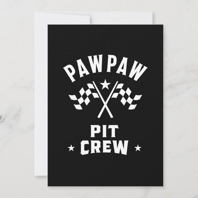 PawPaw Pit Crew Tack Kort (Framsida)