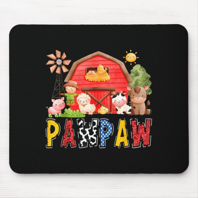 Pawpaw Red Farm Cow Birthday Boy Matching Family P Musmatta (Framsidan)
