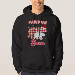 Pawpaw Red Play Bear Matching Buffalo Pajama Chri Hoodie