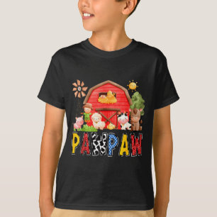 Pawpaw Röd Gård Ko Födelsedags Pojke Matchande Fam T Shirt