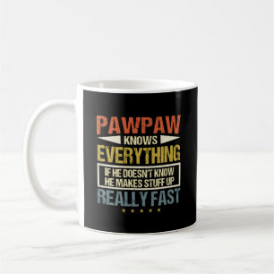 Pawpaw vet allt han gör Saker uppe Kaffemugg