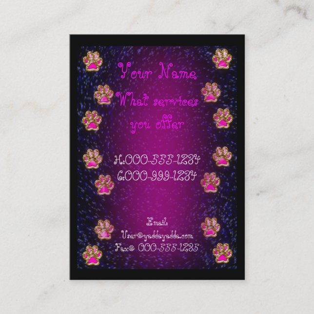 pawpaw visitkort (Framsida)