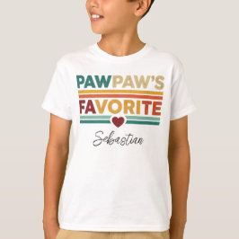 Pawpaw's Favorite Retro Simple Modern Script Name T Shirt