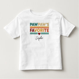 Pawpaw's Favorite Retro Simple Modern Script Name T Shirt