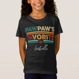 Pawpaw's Favorite Retro Simple Modern Script Name T Shirt