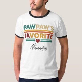 Pawpaw's Favorite Retro Simple Modern Script Name T Shirt