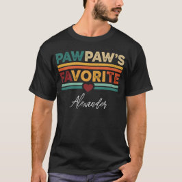 Pawpaw's Favorite Retro Simple Modern Script Name T Shirt