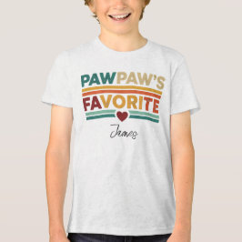 Pawpaw's Favorite Retro Simple Modern Script Name T Shirt