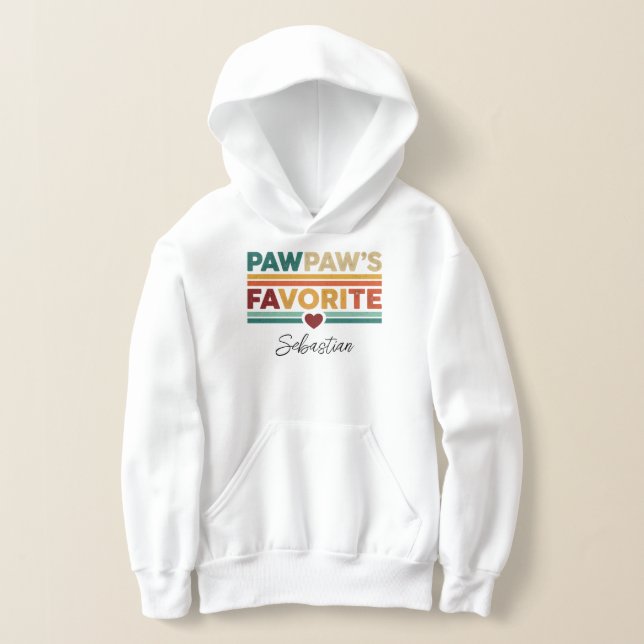 Pawpaws favoritretroenkla moderna skriptnamn t shirt (Laydown)
