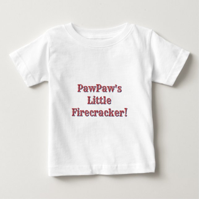 PawPaw's Little Firecracker! USA 250 fyrverkerier  T Shirt (Framsida)