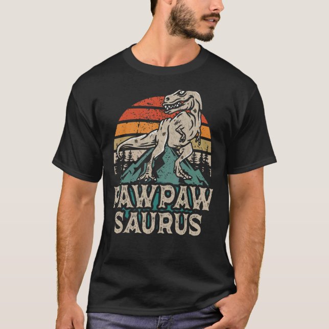 Pawpawsaurus Dinosaur Grandpa Pawpaw Saurus Far T Shirt (Framsida)