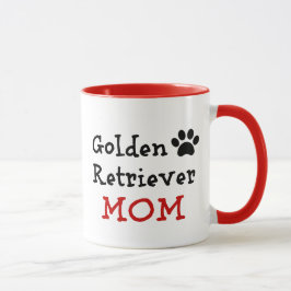 Pawprint guld- Retrievermamma Mugg