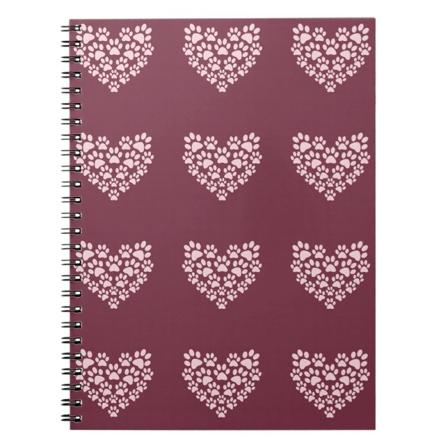 Pawprint Heart Anteckningsbok (Framsidan)