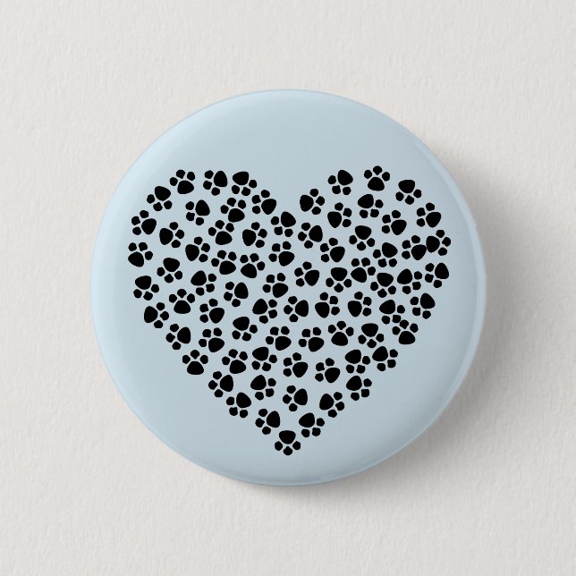 Pawprint Heart Knapp (Framsida)