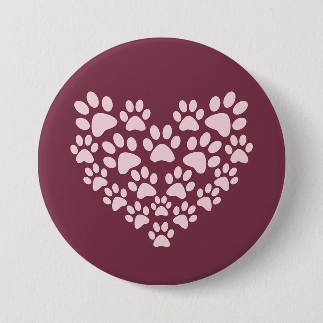 Pawprint Heart Knapp (Framsida)