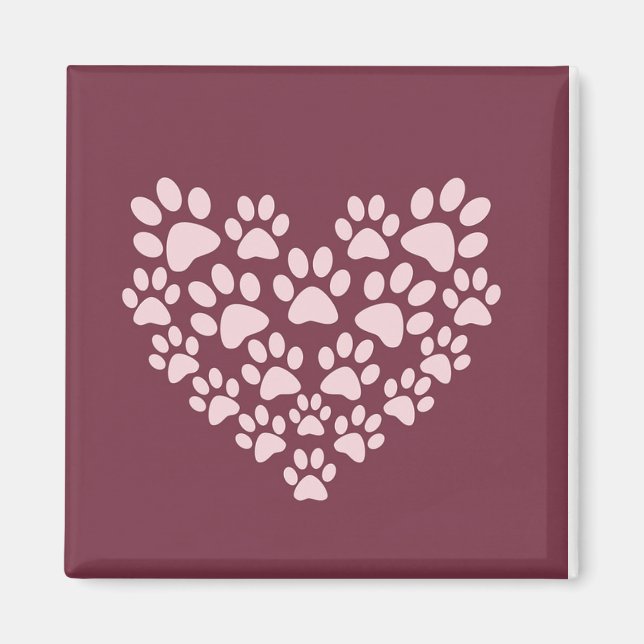 Pawprint Heart Magnet (Framsidan)
