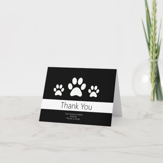 Pawprint - Hund Business Tackkort (Framsida)