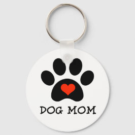 Pawprint Hund Mamma Nyckelring