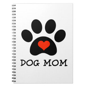 Pawprint hundmamma anteckningsbok med spiral