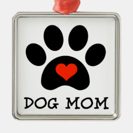 Pawprint hundmamma julgransprydnad metall