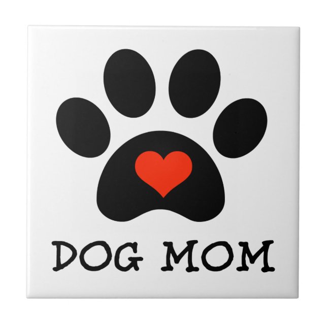 Pawprint hundmamma kakelplatta (Framsidan)