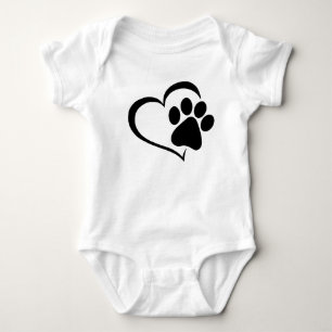 PawPrint med hjärtdesign T Shirt