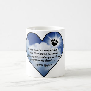 Pawprint minnesmärkedikt kaffemugg